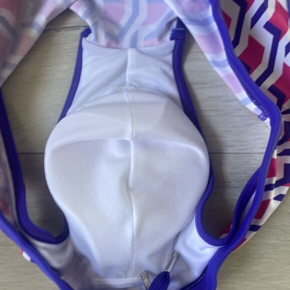 Steele Swimwear Boy Next Door Menswear Freestyle Swim Brief WaveGrid FuchiaM NWT - Picture 5 of 9